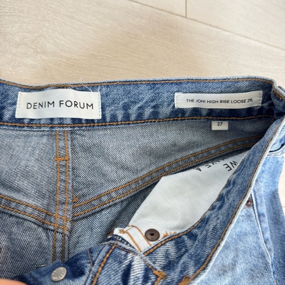Aritzia Denim Forum Joni High Rise Loose High-waisted Size 27Jeans 29 Length - Picture 2 of 10
